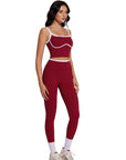 Color Block Layered Workout Sets-SUUKSESS-SUUKSESS