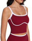 Color Block Layered Workout Sets-SUUKSESS-SUUKSESS