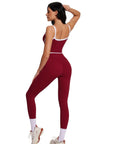 Color Block Layered Workout Sets-SUUKSESS-SUUKSESS