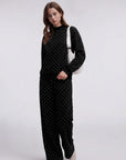 Cotton Mock Neck Sweatshirt Wide Pant Outfit