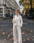 Mock Neck Sweatsuits Lounge Outfit