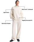 Mock Neck Sweatsuits Lounge Outfit