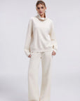 Mock Neck Sweatsuits Lounge Outfit