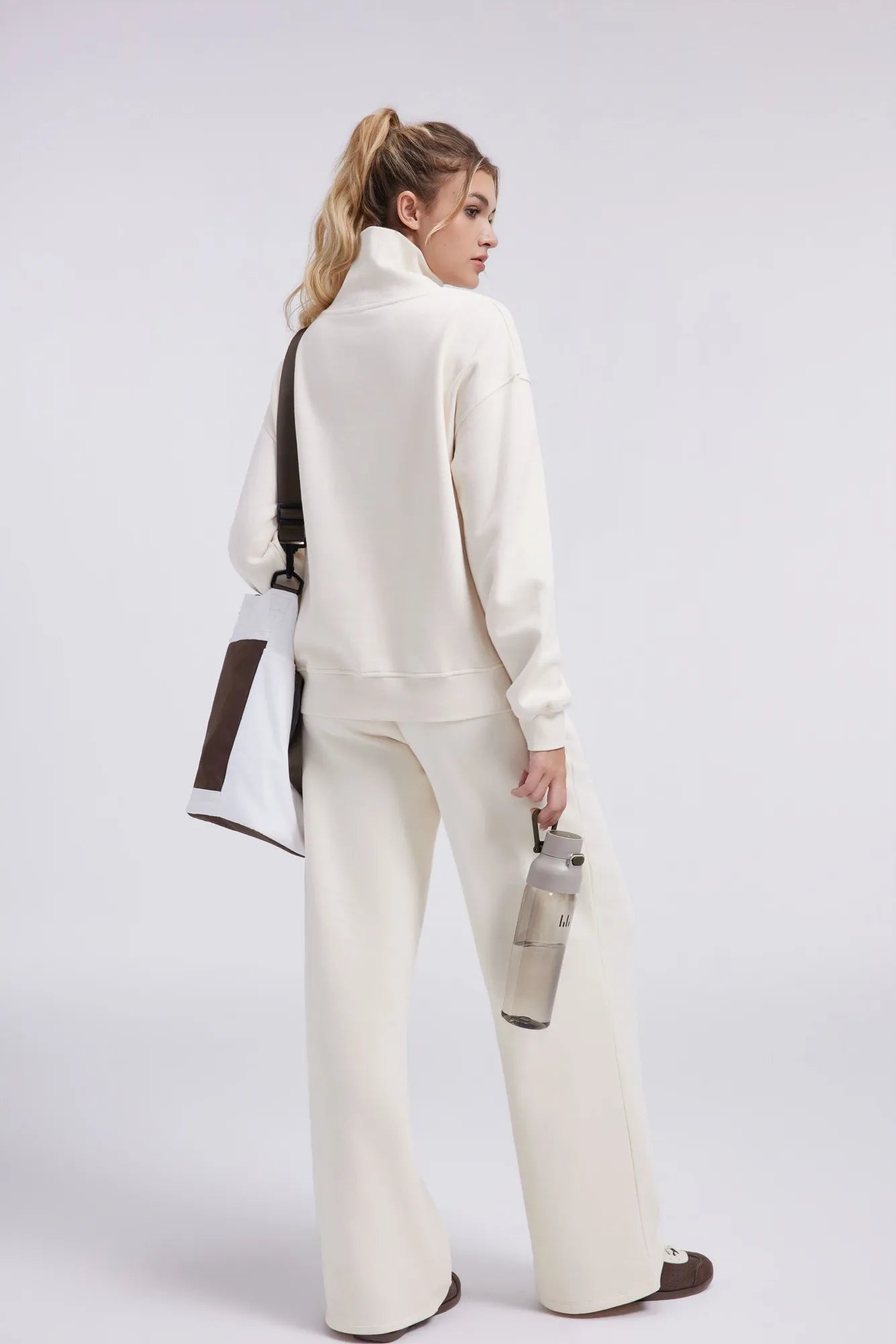 Mock Neck Sweatsuits Lounge Outfit