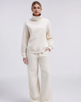 Mock Neck Sweatsuits Lounge Outfit