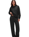 Mock Neck Sweatsuits Lounge Outfit