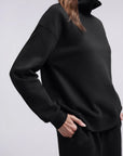 Mock Neck Sweatsuits Lounge Outfit