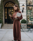 Mock Neck Sweatsuits Lounge Outfit