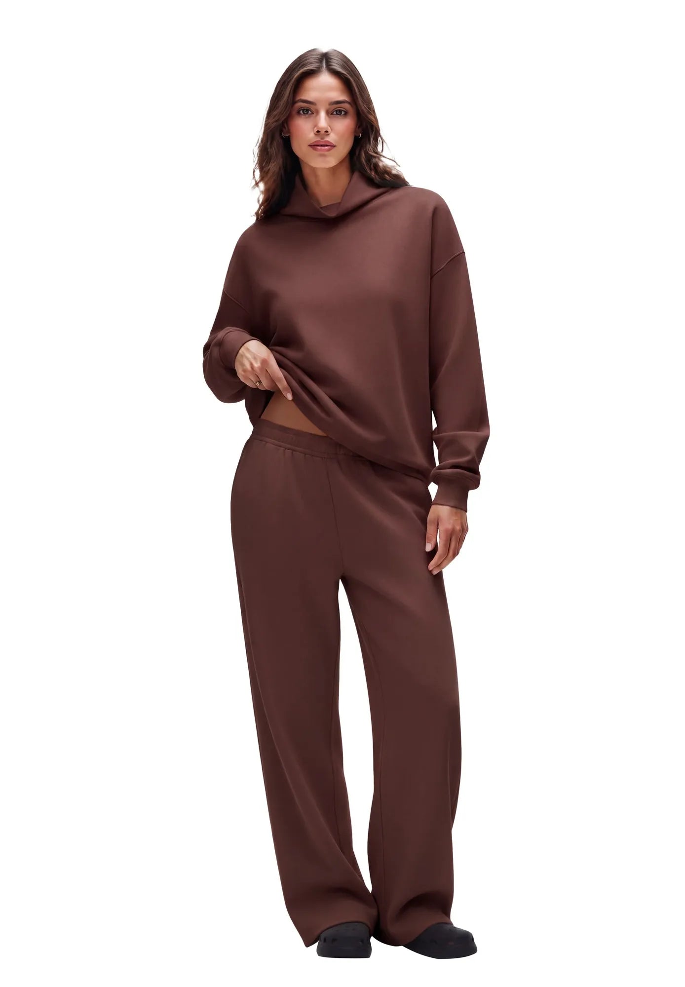Mock Neck Sweatsuits Lounge Outfit