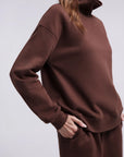Mock Neck Sweatsuits Lounge Outfit