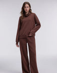 Mock Neck Sweatsuits Lounge Outfit