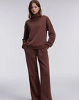 Mock Neck Sweatsuits Lounge Outfit