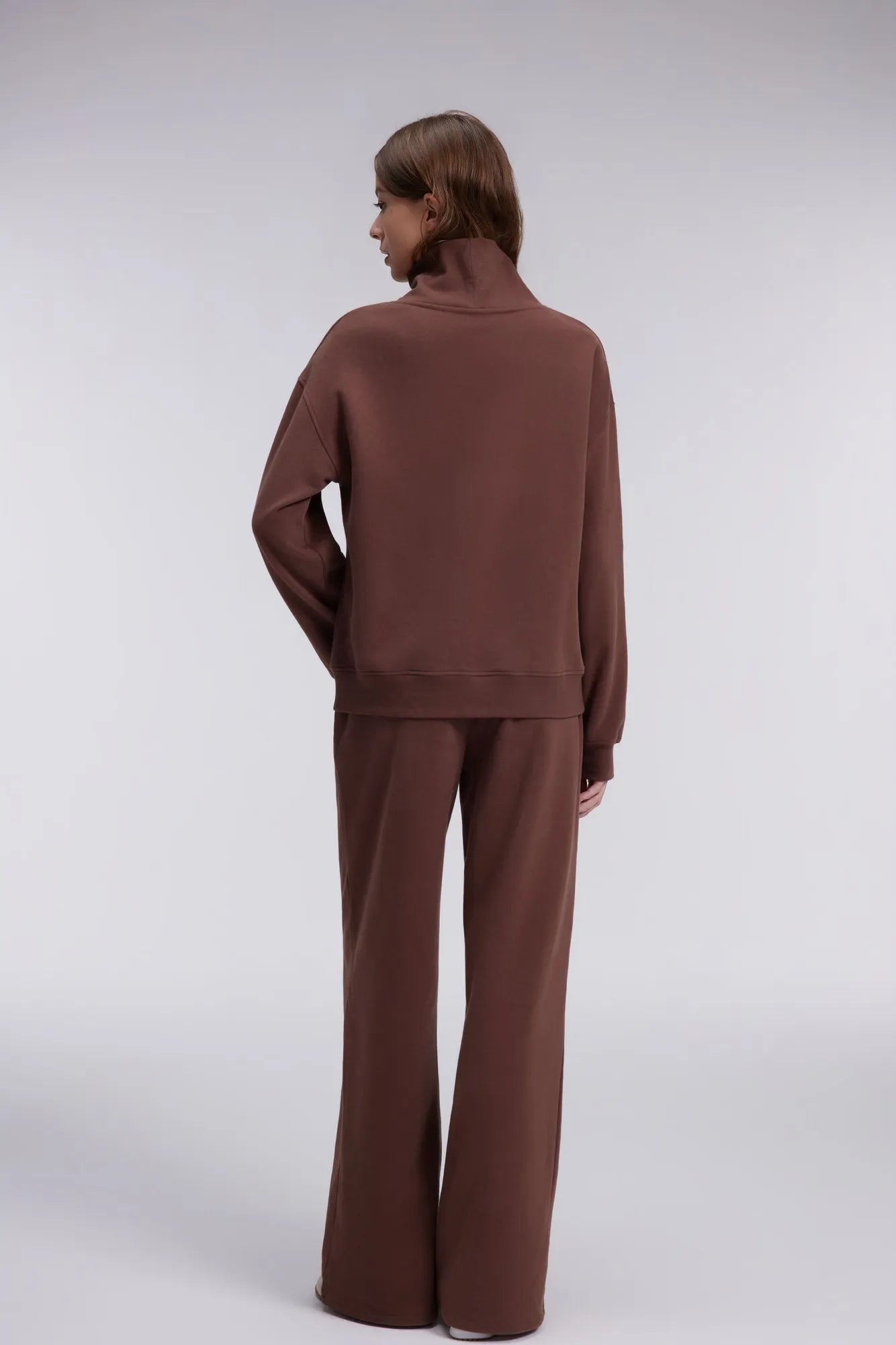 Mock Neck Sweatsuits Lounge Outfit