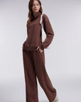 Mock Neck Sweatsuits Lounge Outfit