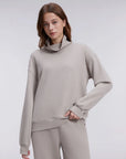 Mock Neck Sweatsuits Lounge Outfit