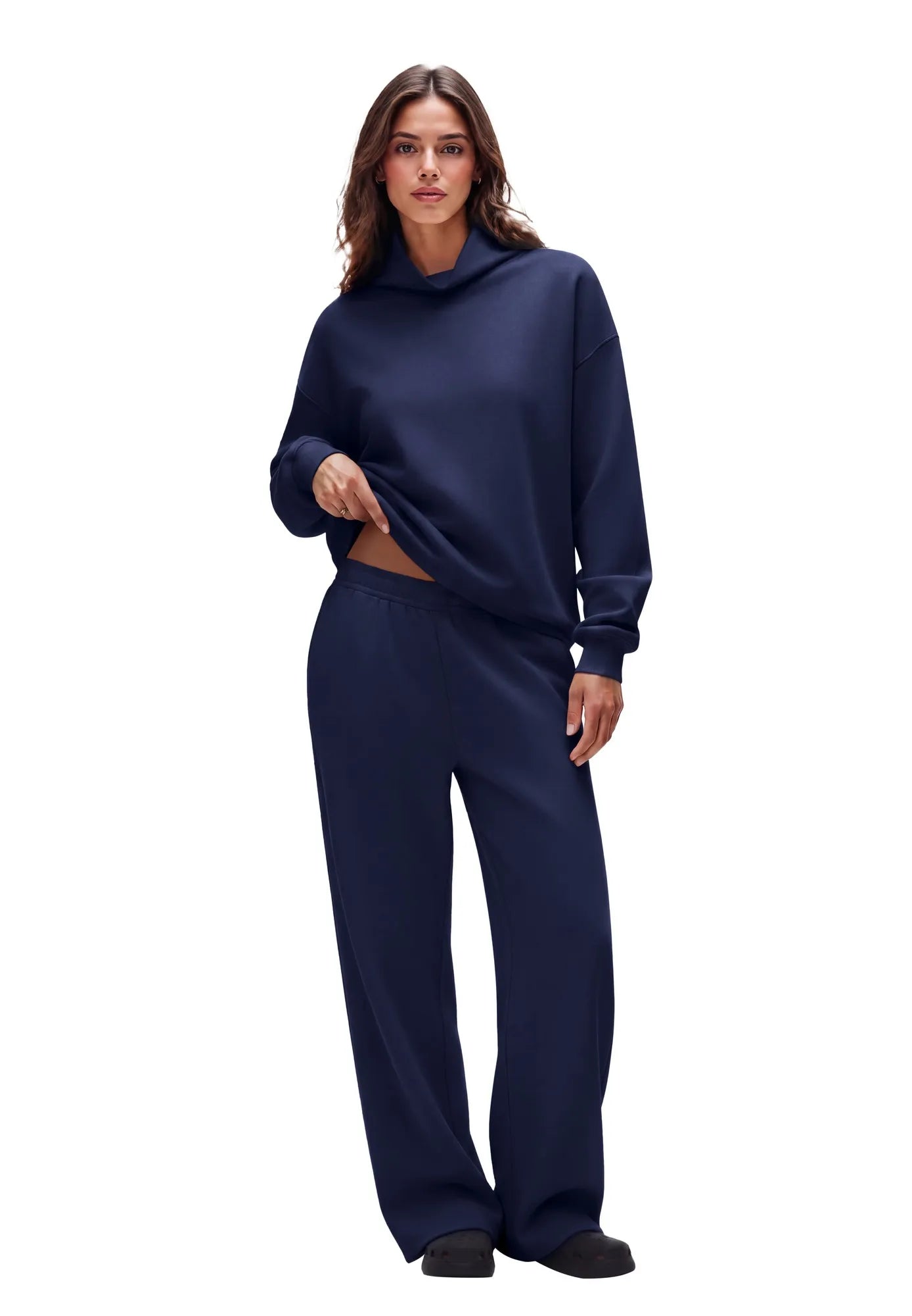 Mock Neck Sweatsuits Lounge Outfit