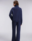 Mock Neck Sweatsuits Lounge Outfit