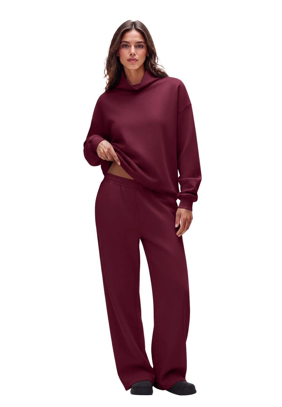 Mock Neck Sweatsuits Lounge Outfit