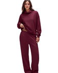 Mock Neck Sweatsuits Lounge Outfit