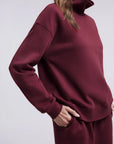 Mock Neck Sweatsuits Lounge Outfit