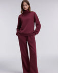 Mock Neck Sweatsuits Lounge Outfit