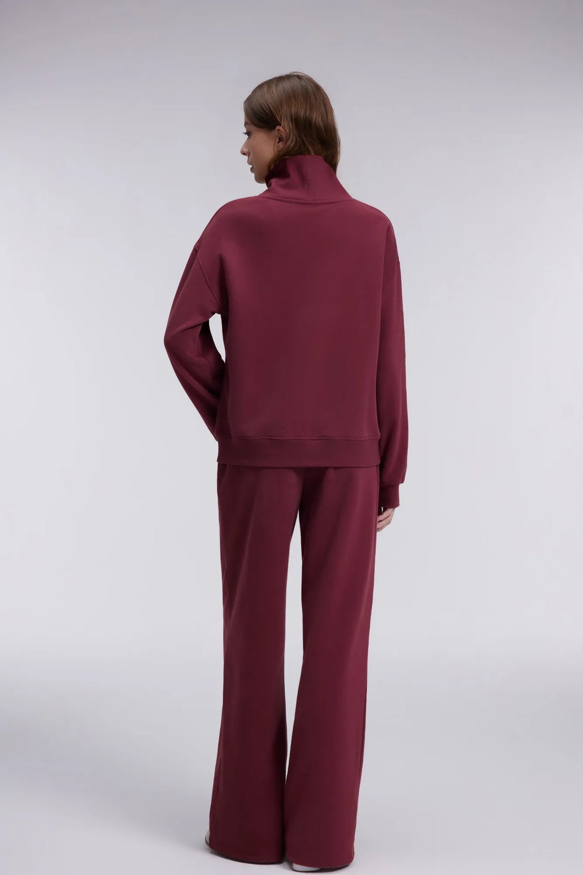 Mock Neck Sweatsuits Lounge Outfit