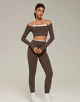 Halter Layered Two Piece Workout Set-SUUKSESS-SUUKSESS
