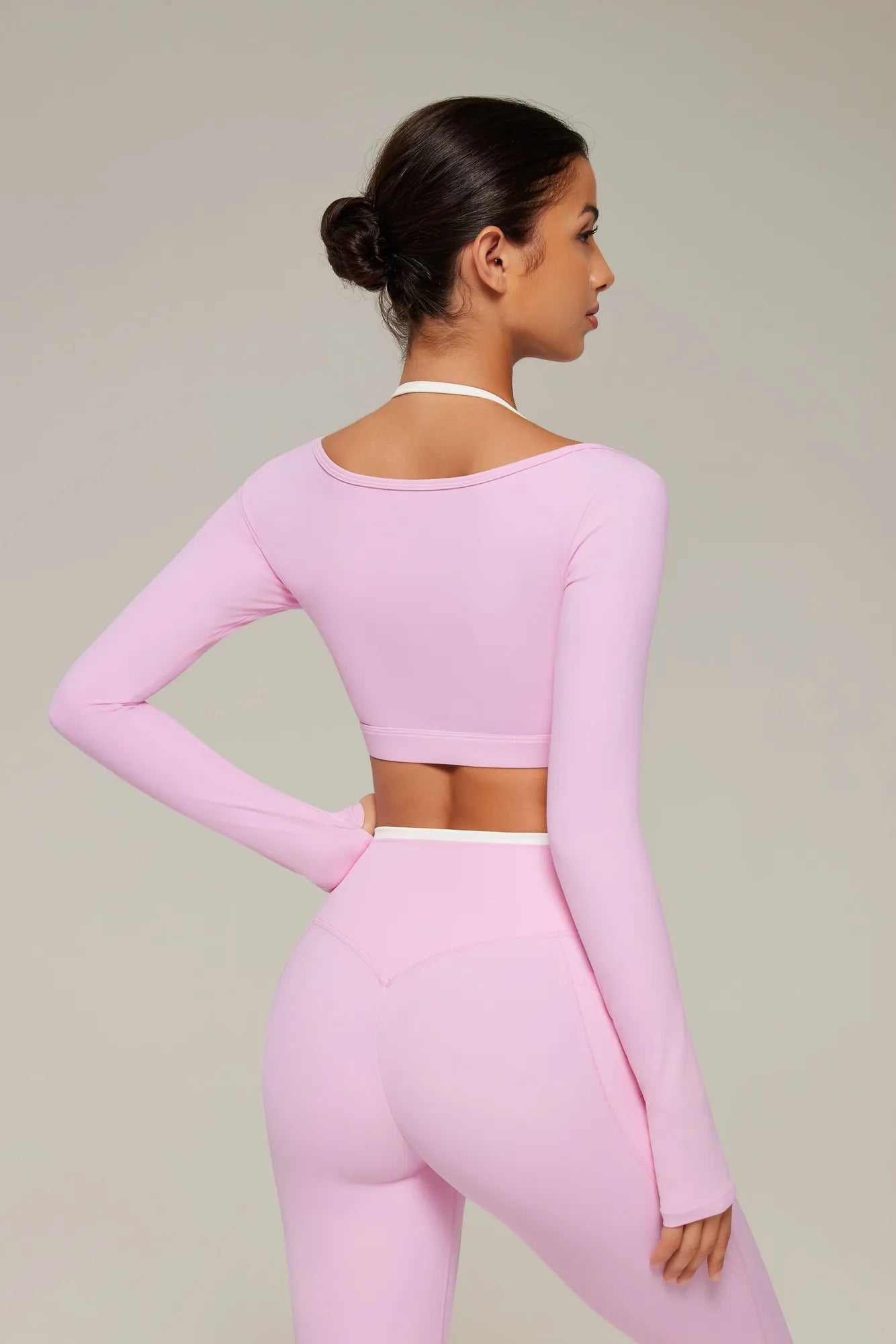 Halter Layered Two Piece Workout Set-SUUKSESS-SUUKSESS