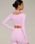 Halter Layered Two Piece Workout Set-SUUKSESS-SUUKSESS