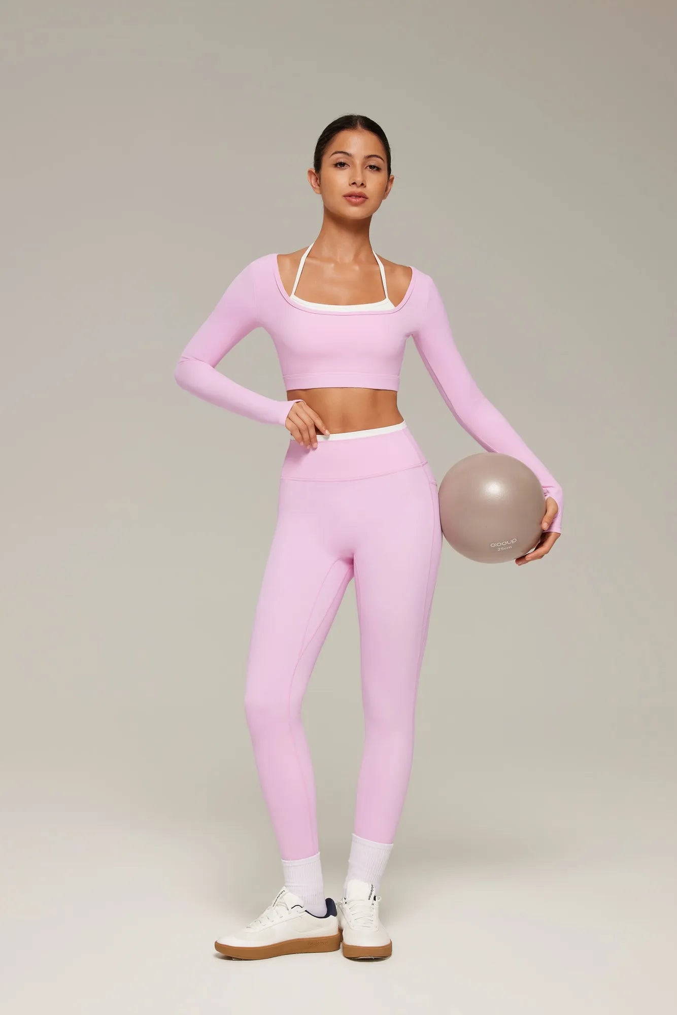 Halter Layered Two Piece Workout Set-SUUKSESS-SUUKSESS
