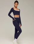 Halter Layered Two Piece Workout Set-SUUKSESS-SUUKSESS