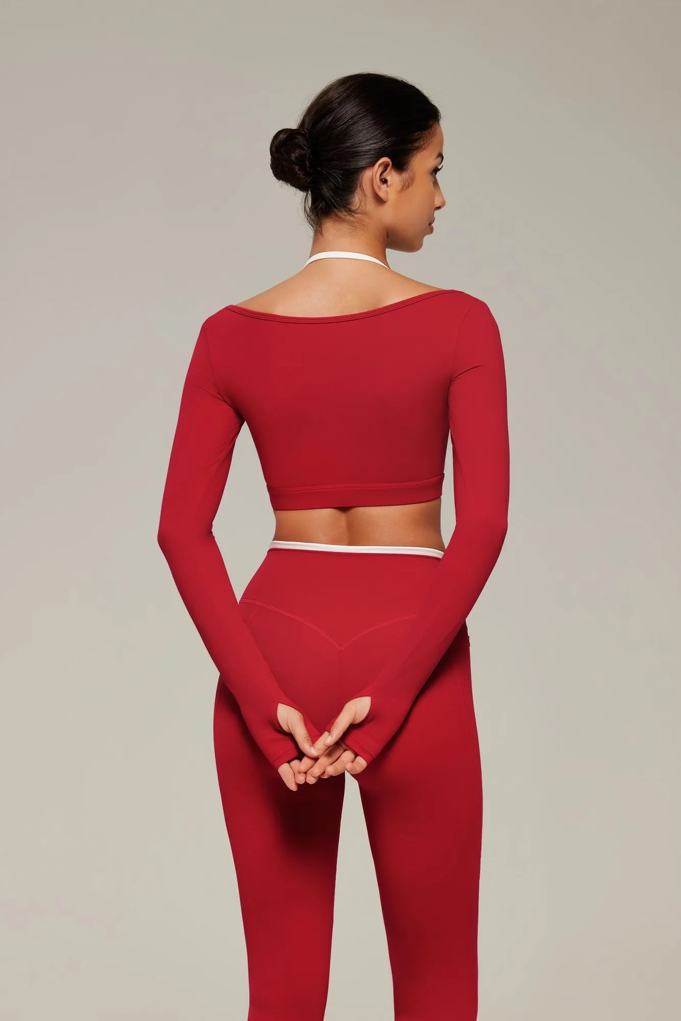 Halter Layered Two Piece Workout Set-SUUKSESS-SUUKSESS