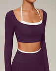 Halter Layered Two Piece Workout Set-SUUKSESS-SUUKSESS