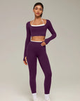 Halter Layered Two Piece Workout Set-SUUKSESS-SUUKSESS