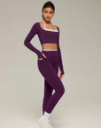 Halter Layered Two Piece Workout Set-SUUKSESS-SUUKSESS