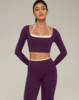 Halter Layered Two Piece Workout Set-SUUKSESS-SUUKSESS