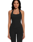 Halter Neck Tops Leggings Workout Set