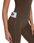 Halter Neck Tops Leggings Workout Set