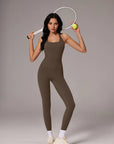Halter Neck Tops Leggings Workout Set