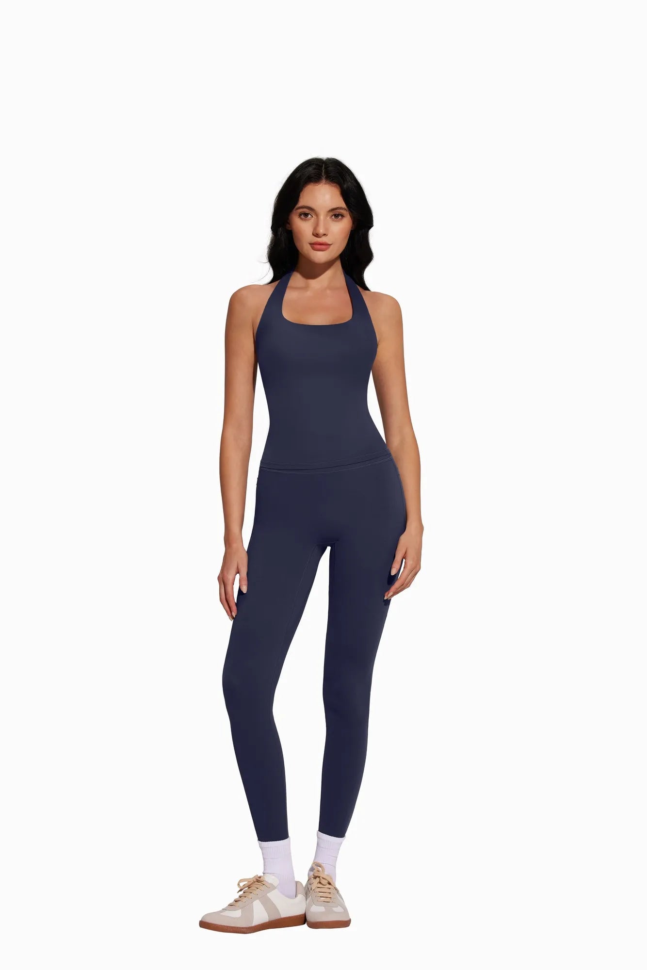 Halter Neck Tops Leggings Workout Set
