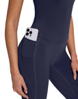 Halter Neck Tops Leggings Workout Set
