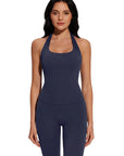 Halter Neck Tops Leggings Workout Set
