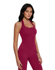 Halter Neck Tops Leggings Workout Set