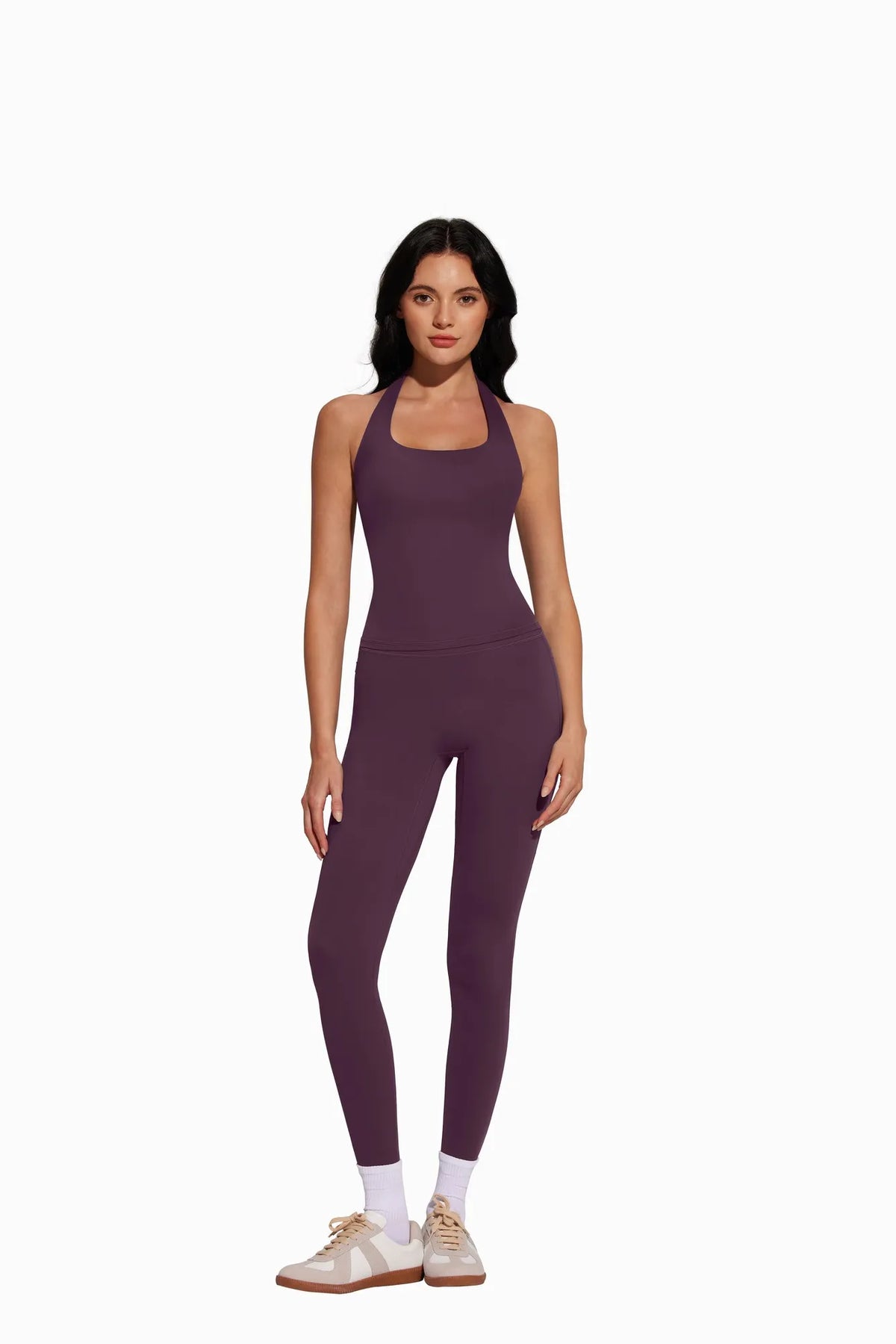 Halter Neck Tops Leggings Workout Set