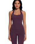Halter Neck Tops Leggings Workout Set
