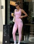 Halter Neck Tops Leggings Workout Set