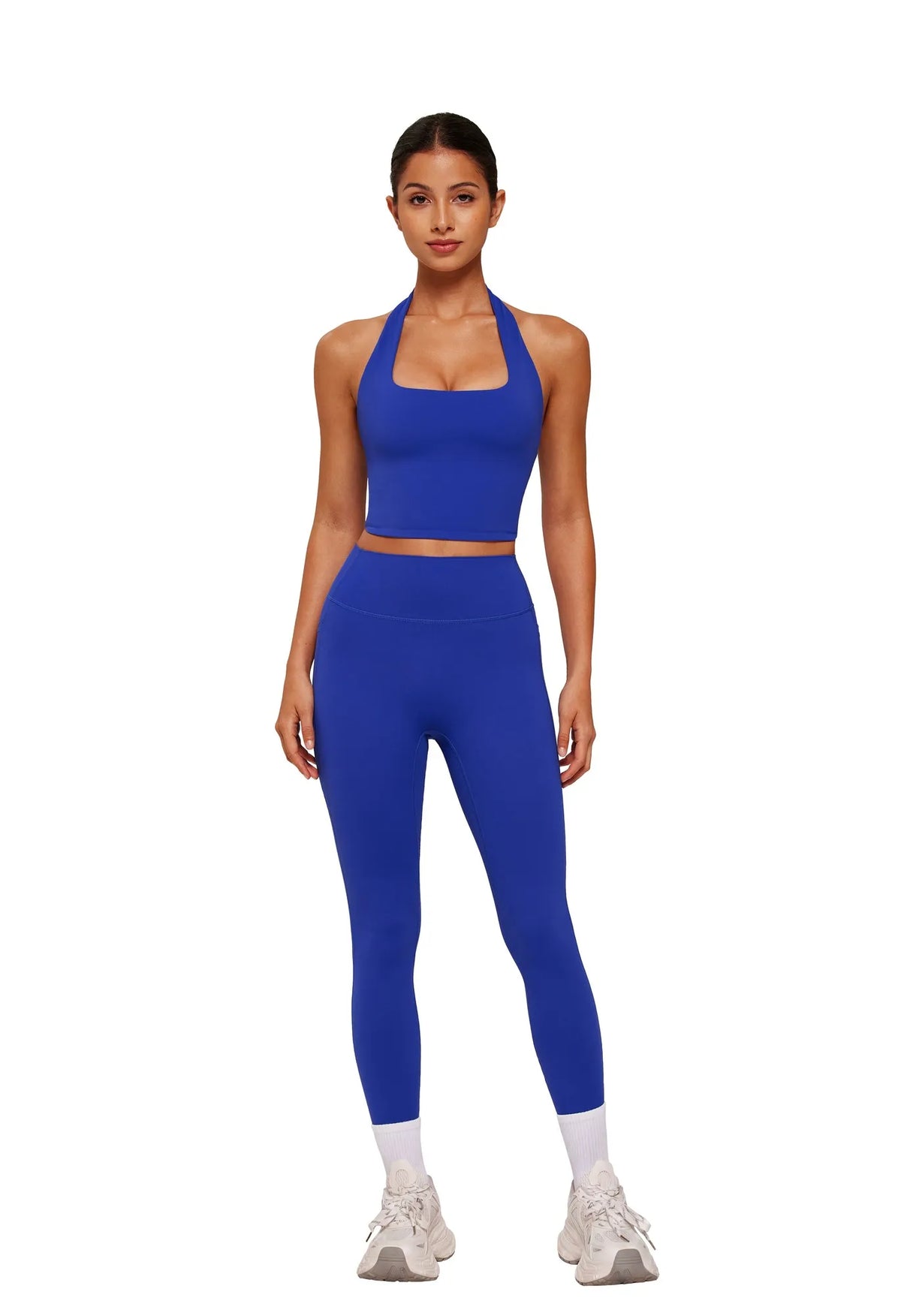 Twist Backless Halter Neck Workout Sets