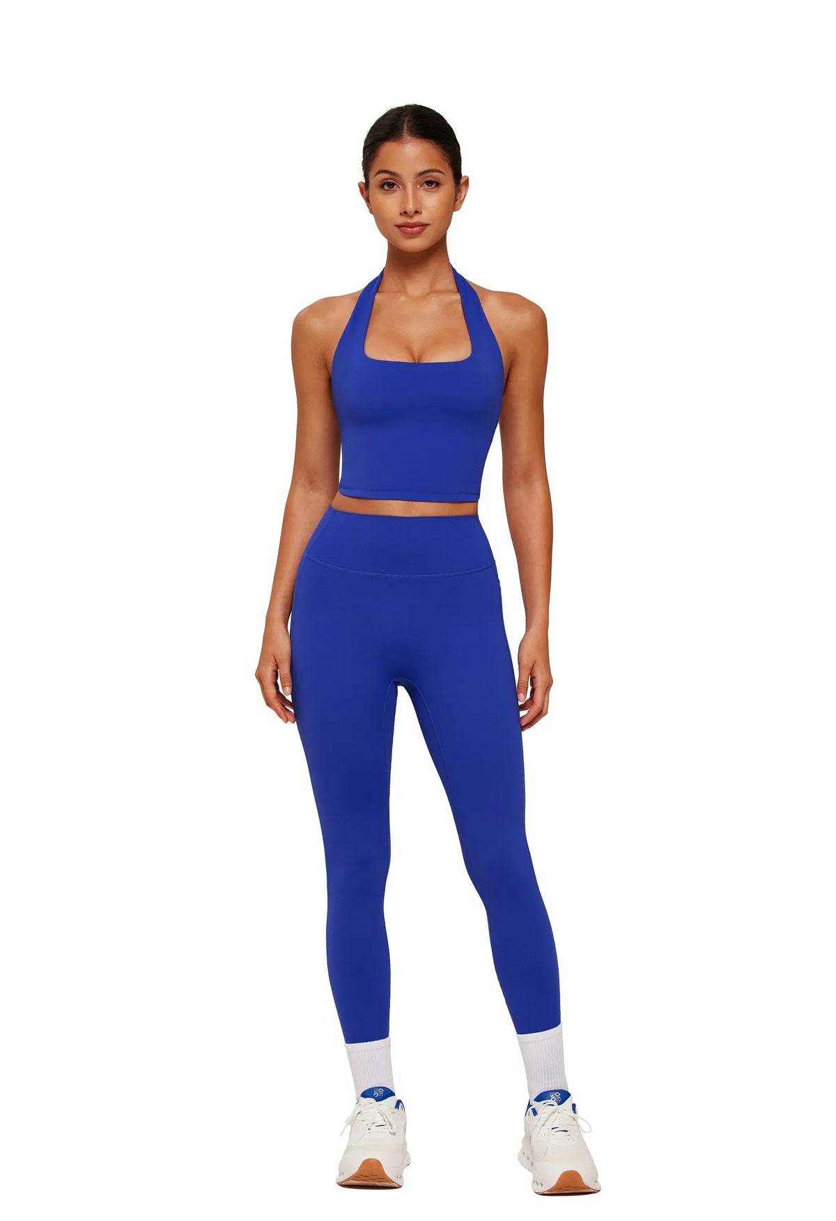 Twist Backless Halter Neck Workout Sets