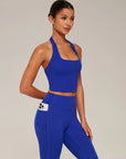 Twist Backless Halter Neck Workout Sets