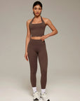 Twist Backless Halter Neck Workout Sets